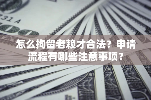 武汉怎么拘留老赖才合法？申请流程有哪些注意事项？
