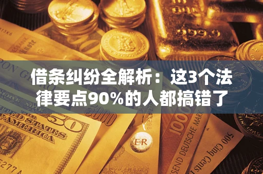 武汉借条纠纷全解析：这3个法律要点90%的人都搞错了