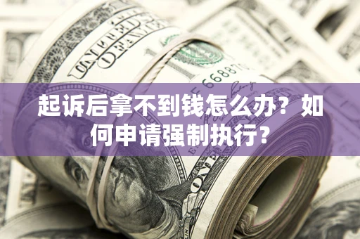 武汉起诉后拿不到钱怎么办？如何申请强制执行？