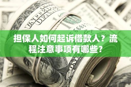 武汉担保人如何起诉借款人？流程注意事项有哪些？